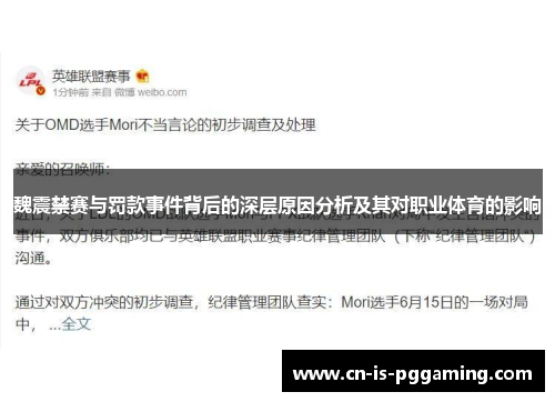 魏震禁赛与罚款事件背后的深层原因分析及其对职业体育的影响 魏震禁赛与罚款事件背后的深层原因分析及其对职业体育的影响